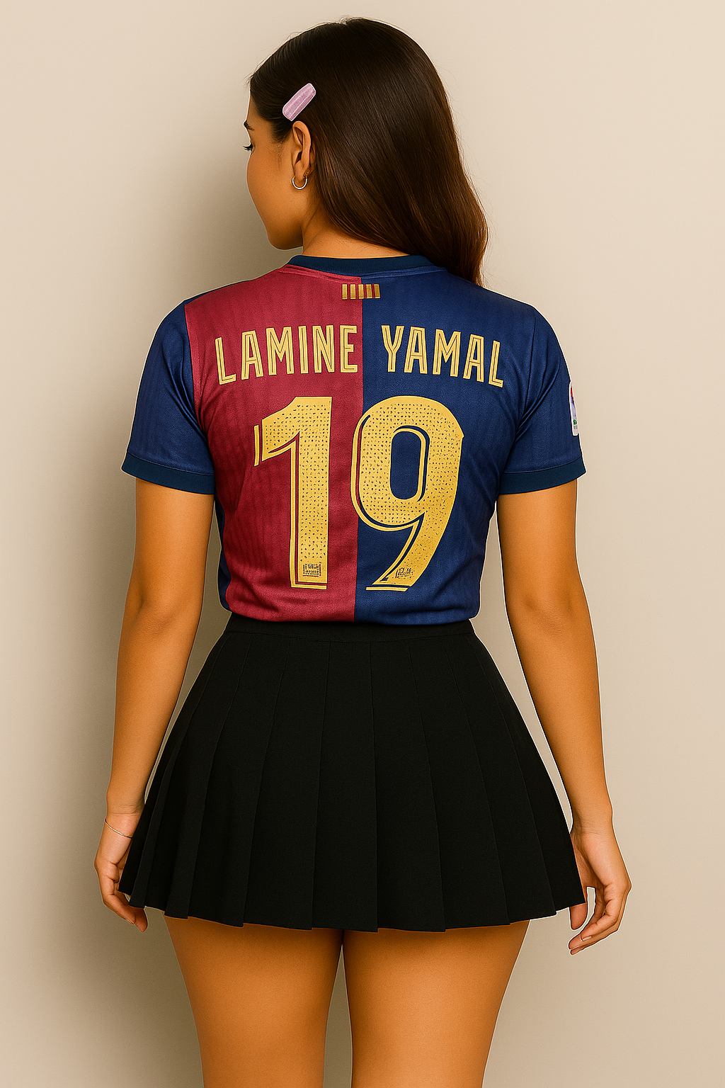 Lamine Yamal #19 Barcelona 2024 Short Sleeve Home Jersey