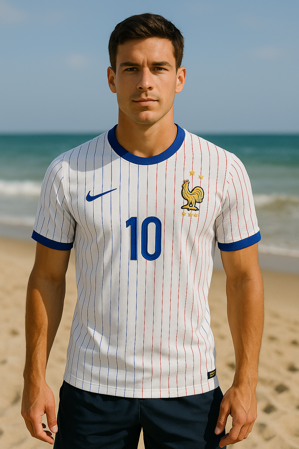 Kylian Mbappe #10 France Euros 2024 Short Sleeve Jersey