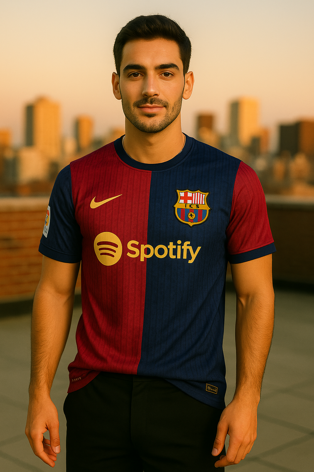Lamine Yamal #19 Barcelona 2024 Short Sleeve Home Jersey