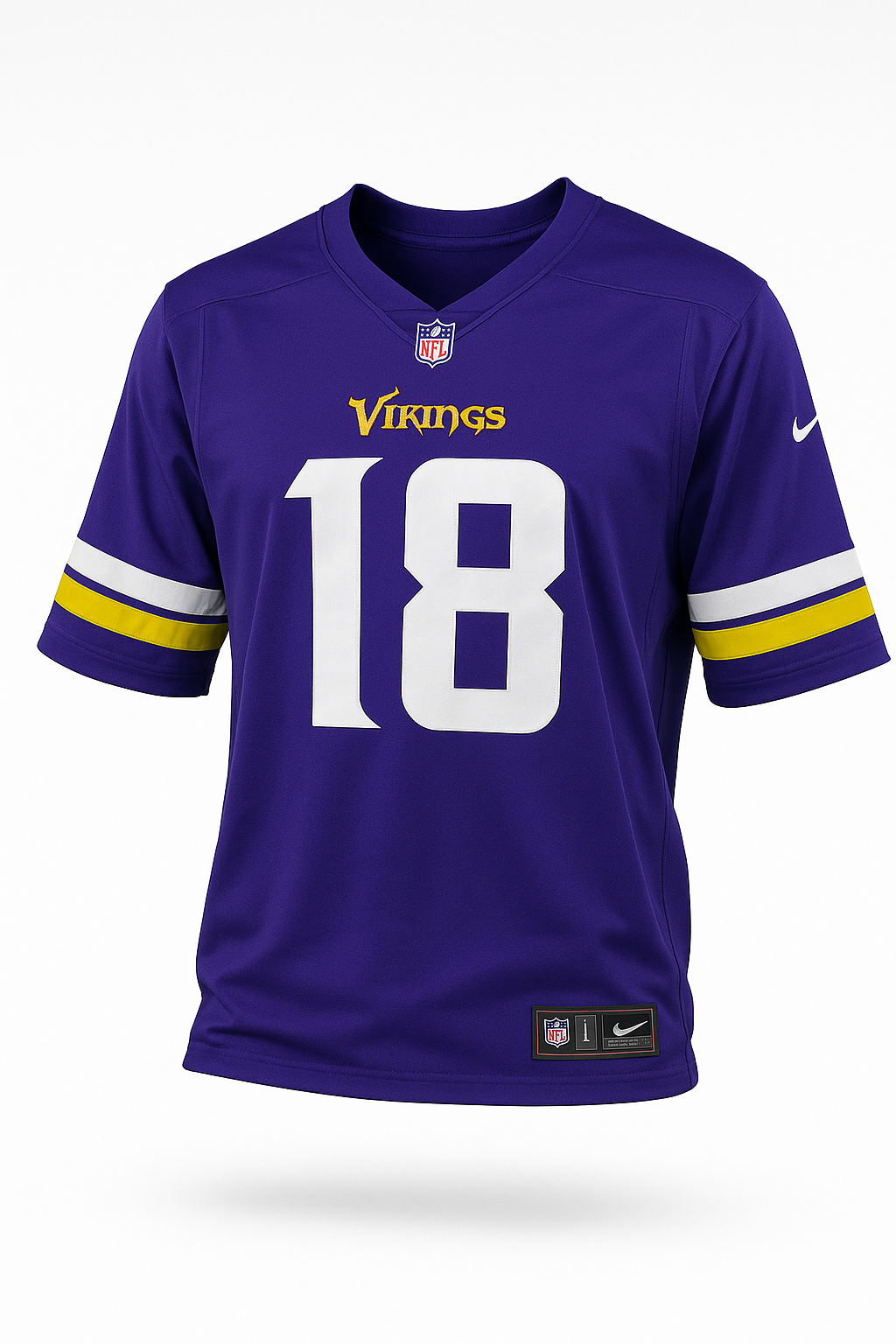 Justin Jefferson #18 Minnesota Vikings 2025 Short Sleeve Jersey