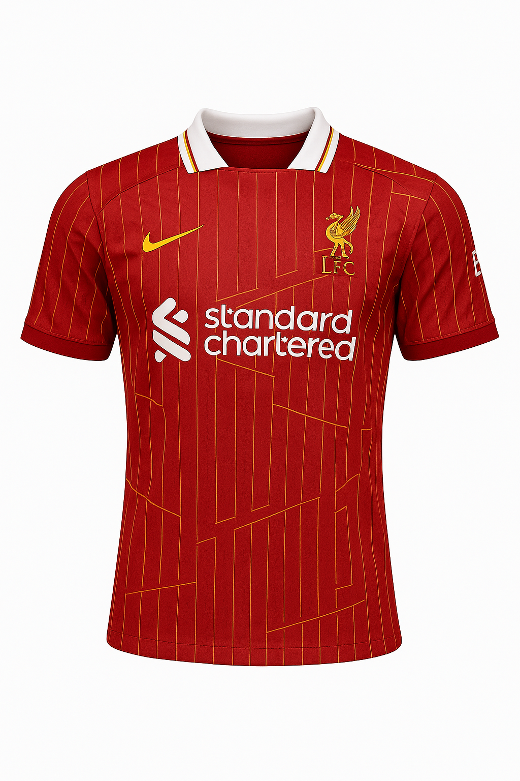 A floating shot of the front of the Liverpool 2025 Short Sleeve jersey.