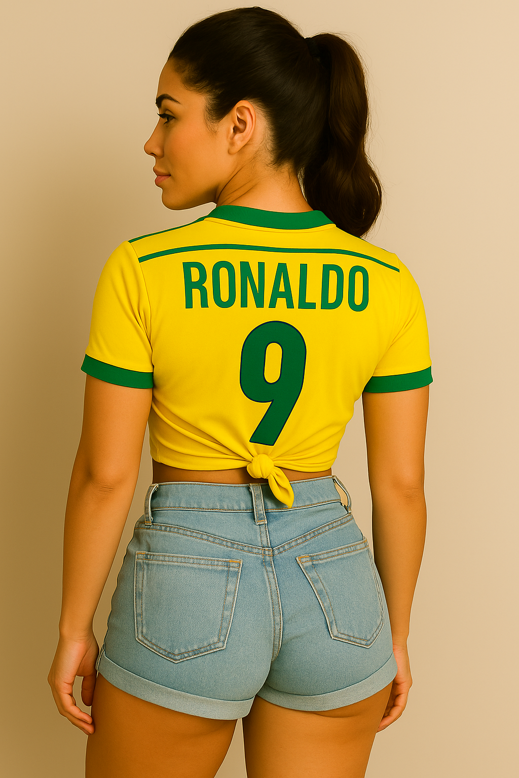 Ronaldo Nazario #9 Nazario Brazil 1998 Short Sleeve Jersey