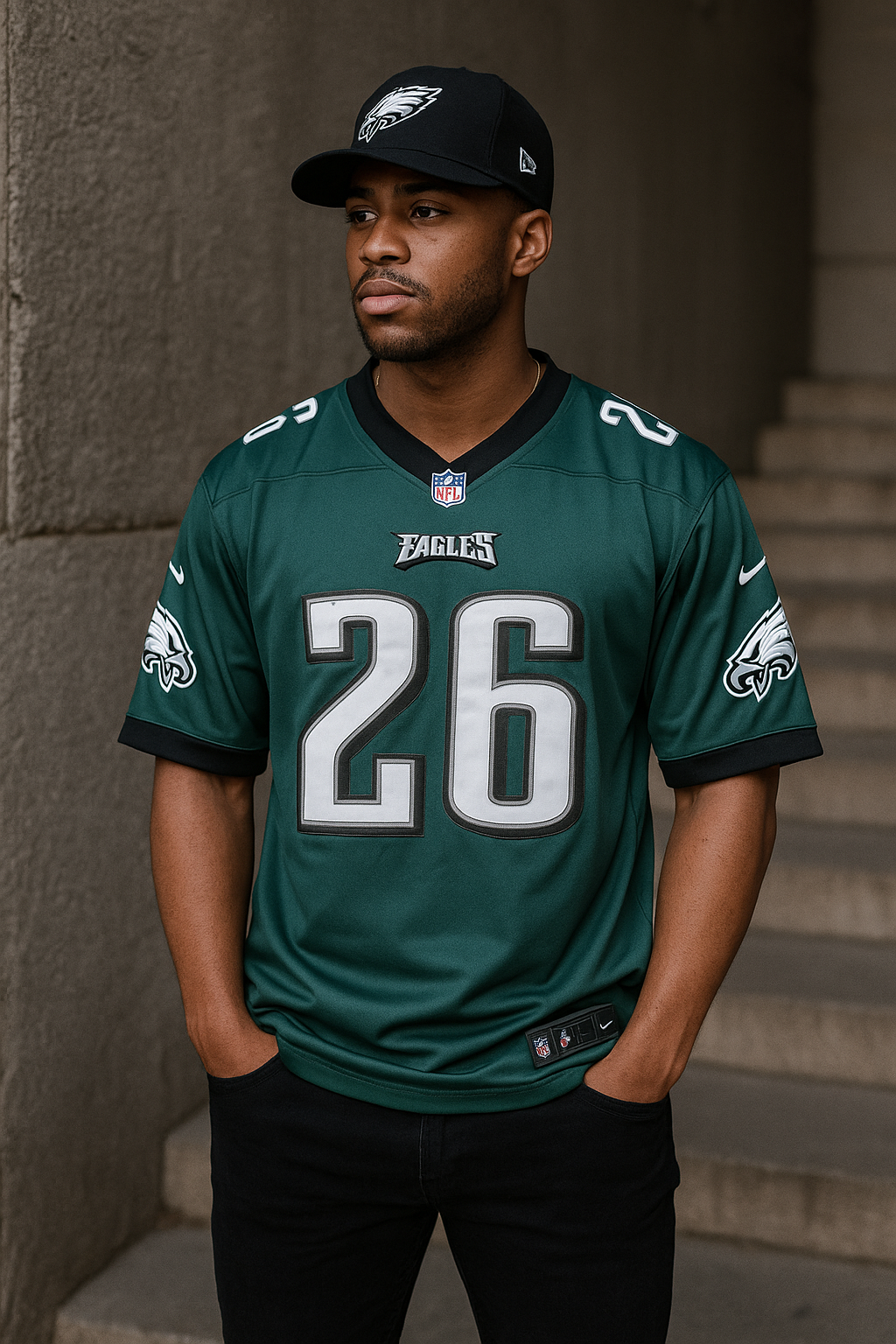 Saquon Barkley #26 Philadelphia Eagles 2025 Short Sleeve Jersey