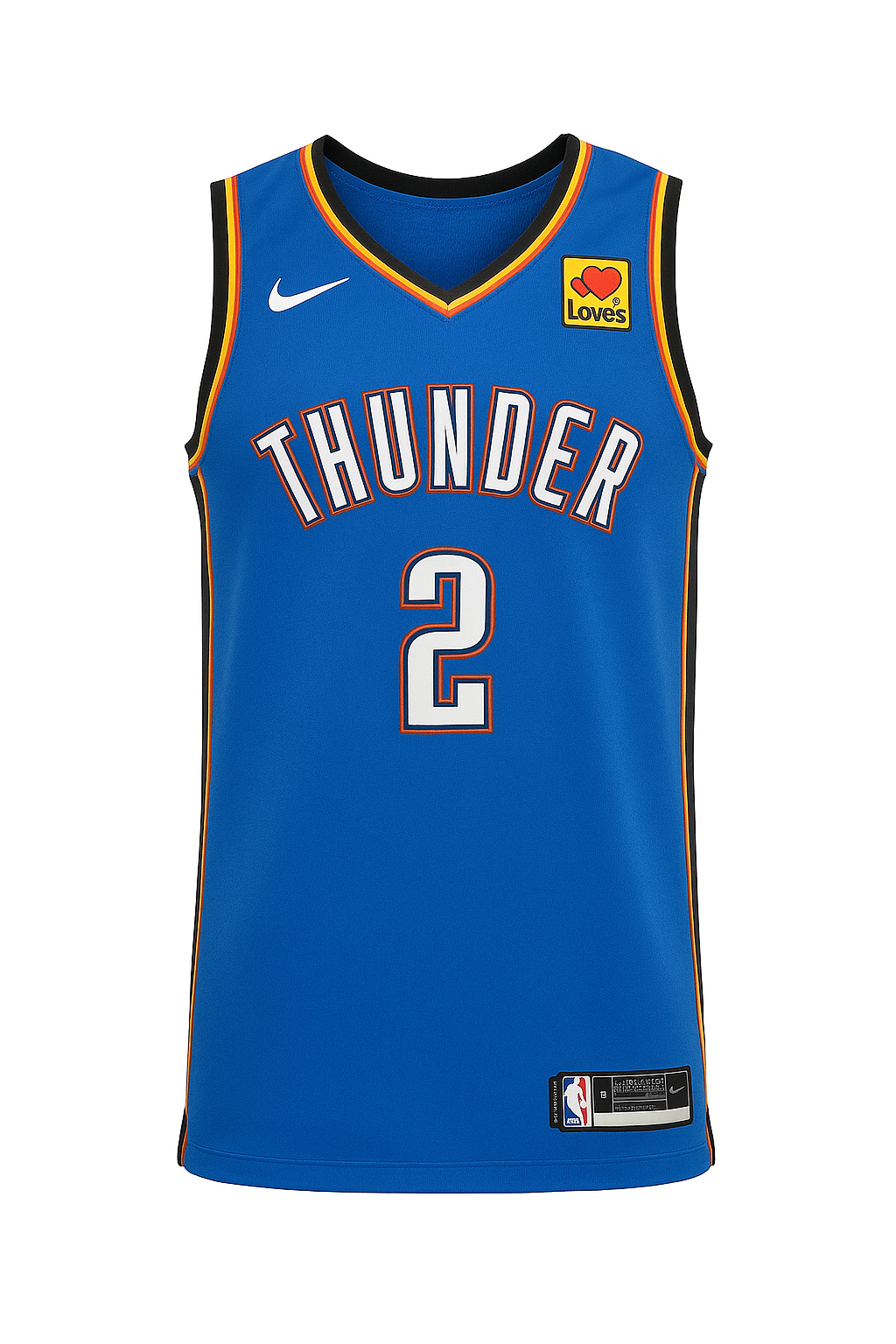 Shai Gilgeous-Alexander #2 Oklahoma CIty Thunder 2025 Sleeveless Jersey