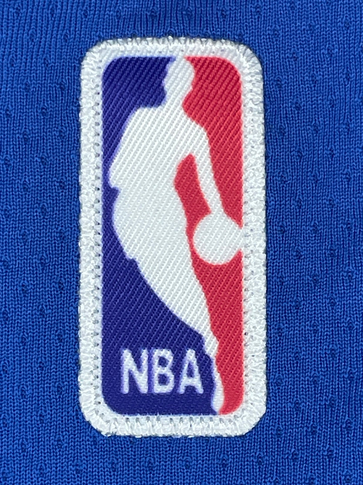 Close up Detail shot of the NBA patch