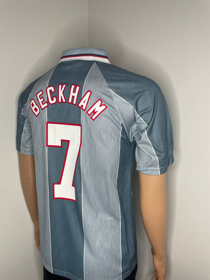 Beckham #7 England 1996 Short Sleeve Jersey